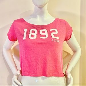 [A&F] Pink Cropped 1892 Shirt
